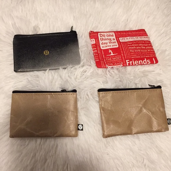 lululemon athletica Handbags - Lululemon set of 4 gift card/headband purses